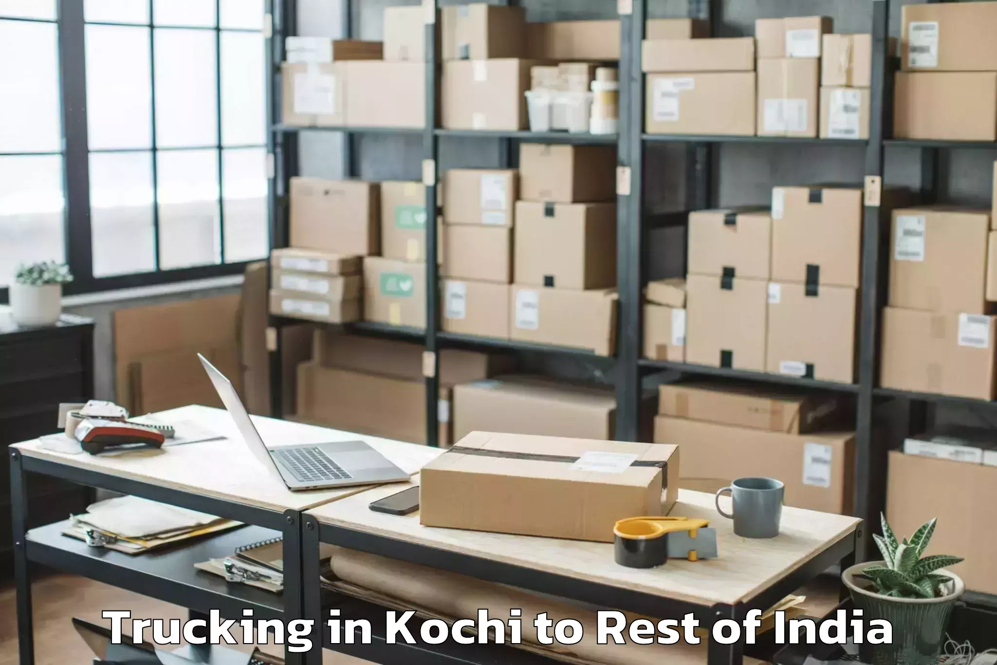 Top Kochi to Ozhukarai Trucking Available